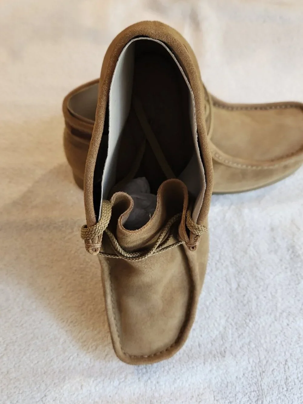 Clarks Wallaston Suede Boot Dark Sand Men's 12 Wide